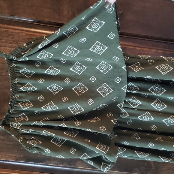 Flowy Boho Flare Leg Sleeveless Spaghetti Strap Full Length Romper Jumpsuit - Picture 5 of 10